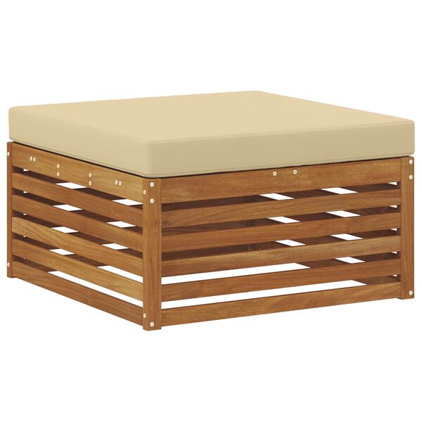 vidaXL Sofagarnituren 6 pcs Natur und Beige Massivholz Akazie