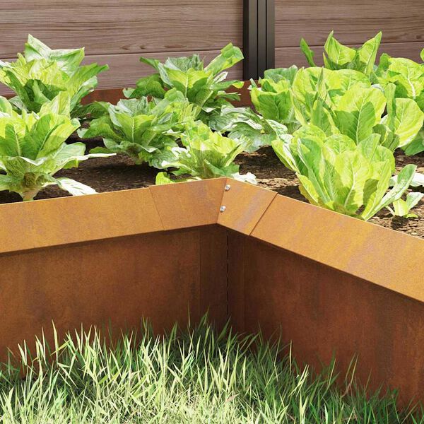 vidaXL Schneckenzaun Rostig 10 x 10 x 25 cm Wetterfeststahl