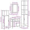 vidaXL Badezimmerm&ouml;bel Set mit Regal 4 pcs Altholz Holzwerkstoff