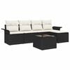 vidaXL Outdoor-Sofa 6 Stk. Schwarz Poly-Rattan