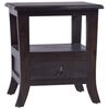 vidaXL Nachttisch Hellschwarz 40x40x45 cm Massivholz Mahagoni