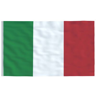 vidaXL Flagge Italiens und Mast Aluminium 6,2 m