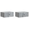 vidaXL Wandmontierter Nachttisch 2 Stk. Sonoma-Grau 49 x 34,5 x 20 cm