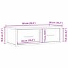 vidaXL Wandschrank Wandmontiert Schwarz Eichen-Optik 60 x 26 x 18,5 cm