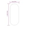 vidaXL Wandspiegel Schwarz 60x25 cm Oval