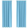 vidaXL Verdunkelungs-Vorh&auml;nge mit Ringen 2 Stk. Himmelblau Polyester