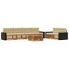 vidaXL Outdoor-Sofagarnitur 7 stk. Natur und Beige Polyester