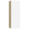vidaXL TV-Schrank Wei&szlig; Sonoma-Eiche 30,5x30x90 cm Holzwerkstoff