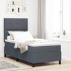 vidaXL Boxspringbett mit Matratze Dunkelgrau 90 x 190 cm Samt