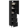 vidaXL Highboard Schwarz Eichen-Optik 34,5 x 34 x 180 cm Holzwerkstoff