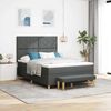vidaXL Boxspringbett mit Matratze Dunkelgrau 160 x 200 cm Stoff