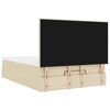 vidaXL Ottoman-Bett mit Matratze & LEDs Creme 140x190 cm Stoff