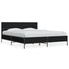 vidaXL Bettgestell Schwarz 150x200 cm Holzwerkstoff und Metall