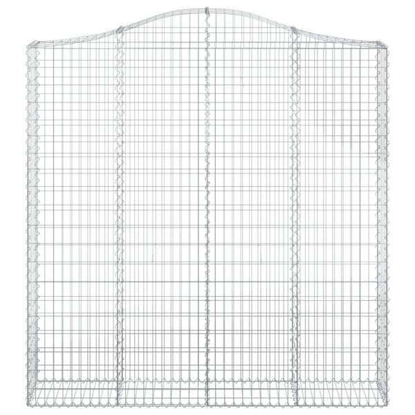 vidaXL Gabionen mit Hochbogen 7 Stk. 200x30x200/220cm Verzinktes Eisen