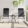 vidaXL Klappbare Campingst&uuml;hle 2 Stk. Aluminium Schwarz