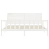 vidaXL Massivholzbett mit Kopfteil Wei&szlig;