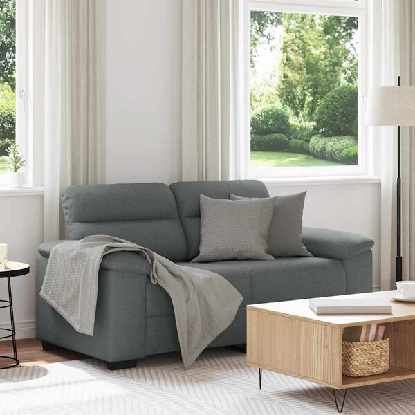vidaXL 2-Sitzer-Sofa Dunkelgrau 160x81x84 cm Stoff