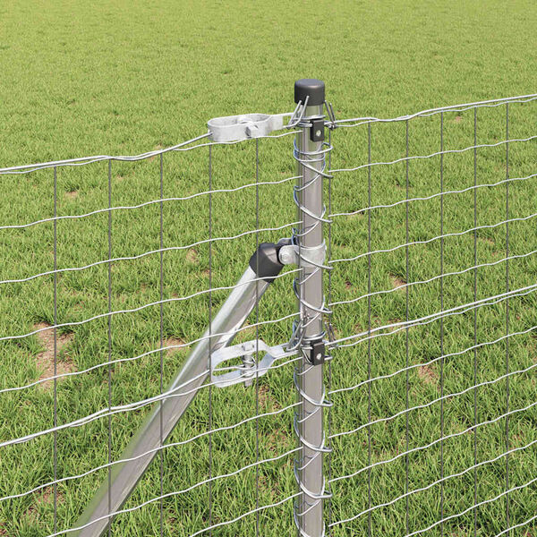 vidaXL Zaunpfosten Sonstiges 26 pcs Grau 3,2 x 3,2 x 80 cm Stahl