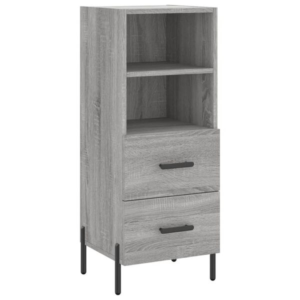 vidaXL Sideboard Grau Sonoma 34,5x34x90 cm Holzwerkstoff