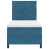 vidaXL Boxspringbett mit Matratze Dunkelblau 90 x 190 cm Stoff