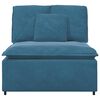 vidaXL Modulares Sofa Mittelmodul mit Kissen Blau 100 cm