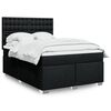 vidaXL Boxspringbett mit Matratze Schwarz 140x190 cm Stoff
