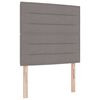 vidaXL LED Boxspringbett mit Kopfteil Taupe 90 x 190 cm Stoff