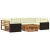 vidaXL Outdoor-Sofagarnitur 7 stk. Natur und Creme Polyester