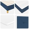 vidaXL Boxspringbett mit Matratze mit Kopfteil Blau 90 x 190 cm Stoff