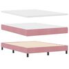 vidaXL Boxspringbett mit Kopfteil Rosa 140 x 200 cm Samt