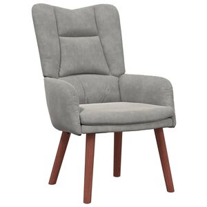 vidaXL Sessel Hellgrau 63 x 67 x 94 cm Samt