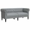 vidaXL Chesterfield-Sofa Hellgrau 182,5 x 74,5 x 74,5 cm Stoff