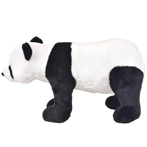 vidaXL Pl&uuml;schtier Panda Stehend Pl&uuml;sch Schwarz und Wei&szlig; XXL