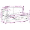 vidaXL Gartensofa mit Kissen 2-Sitzer Massivholz Kiefer