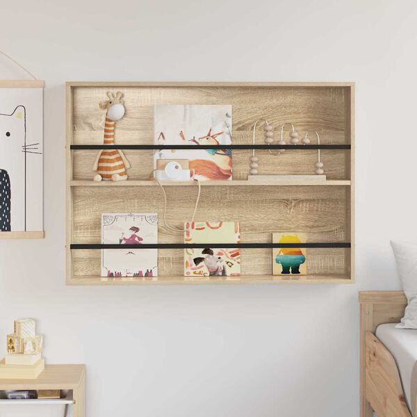 vidaXL Magazinregal Sonoma-Eiche 100 x 12 x 70 cm Holzwerkstoff
