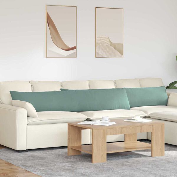 vidaXL Sofakissen 2 St&uuml;ck Meergr&uuml;n 200 x 40 cm Cordstoff