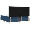 vidaXL LED Boxspringbett mit Matratze Blau 200 x 200 cm Stoff