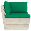 vidaXL Garten-Palettensofa 3-Sitzer mit Kissen Fichtenholz
