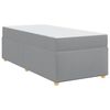 vidaXL Bettrahmen mit Matratze Hellgrau 100 x 200 cm Stoff