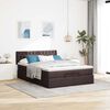 vidaXL Ottomanische Bett mit Matratze & LEDs Dunkelbraun 140x190 cm
