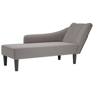 vidaXL Chaiselongue mit Rechter Armlehne Taupe Stoff