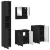 vidaXL Badezimmerm&ouml;bel-Set 4 stk. Schwarz 61 x 35 x 64 cm
