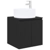 vidaXL Wandmontierte Waschbecken-Vanit&auml;t Schwarz 49,5 x 44,5 x 65,5 cm