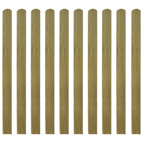 vidaXL Impr&auml;gnierte Zaunlatten 10 Stk. Holz 120 cm