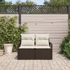 vidaXL Garten-Sofa mit Kissen 120 x 62 x 69 cm Poly-Rattan