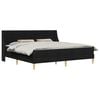 vidaXL Bettgestell mit Matratze Schwarz 180 x 200 cm Polyester