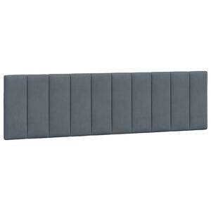 vidaXL Kopfteil-Kissen "Hanko" Dunkelgrau 183 cm Samt