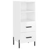vidaXL Sideboard Hochglanz-Wei&szlig; 34,5x34x90 cm Holzwerkstoff