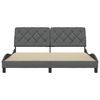 vidaXL Bettgestell ohne Matratze Dunkelgrau 180x200 cm Stoff