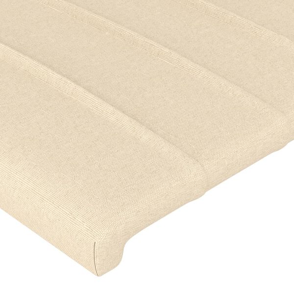 vidaXL Kopfteil Creme 200 x 5 x 118/128 cm Stoff